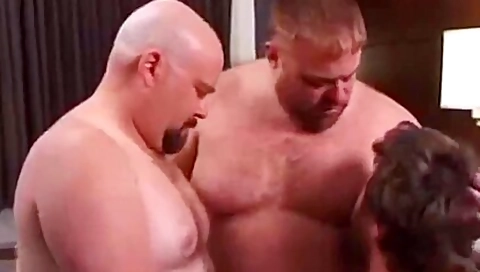 Chubs Threesome Gay Orgy Video